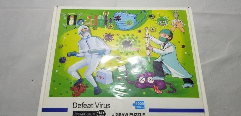 Photo 1 of Defeat Virus 1000 Piece Jigsaw Puzzle 70x50 cm New Sealed Doctor Scientist Germ 