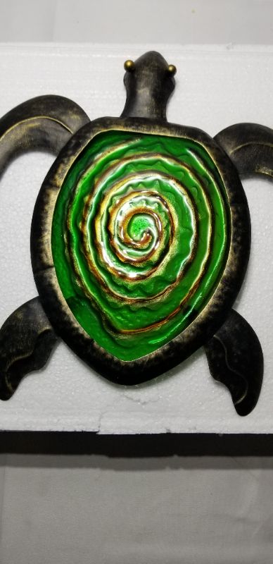 Photo 2 of Comfy Hour Ocean Voyage with Sea Turtles Collection 12" Green Bronze Metal Art Turtle Wall Decoration