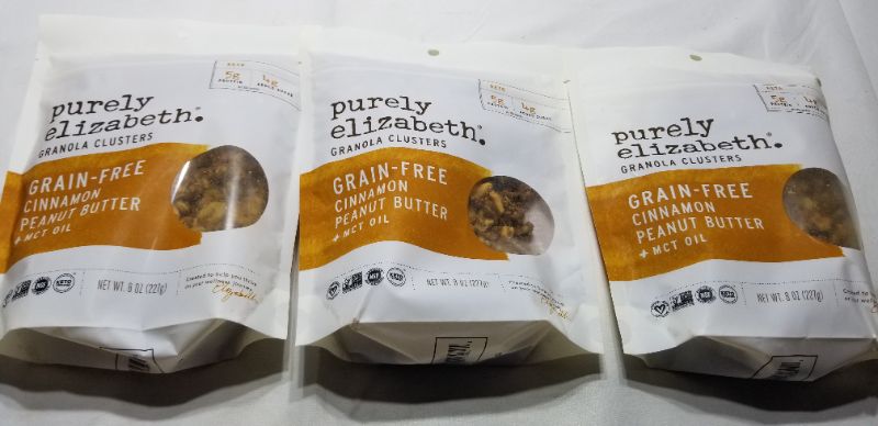 Photo 2 of Purely Elizabeth Grain Free Granola Peanut Butter Cinnamon - 8oz, 3 pack, Best By:  04/09/22