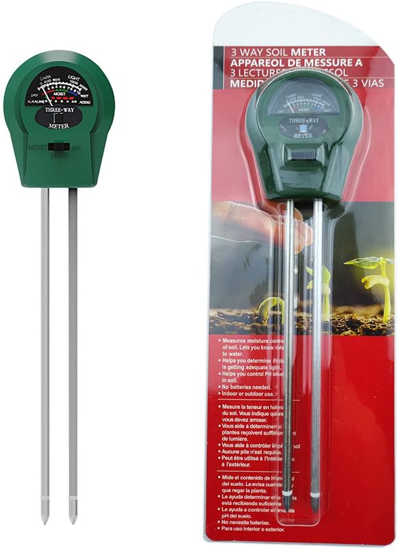 Photo 1 of 3 in 1 Soil Moisture Ph Sunlight Meter Indoor & Outdoor Use,Ph Tester Plant Water Meter Soil Test Kit for Garden,Lawn,Farm Plant Care?No Battery Need