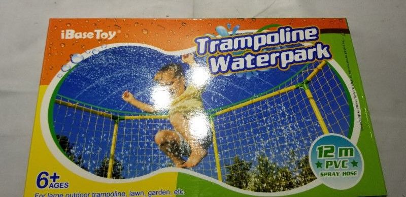 Photo 2 of BaseToy 39ft Trampoline Sprinkler Water Toys for Kids-Outdoor Spray Water-park Hose Summer Water Games, Trampoline Accessories for Fun Summer Activities, Backyard Sprinkler Toys for Boys Girls Adults