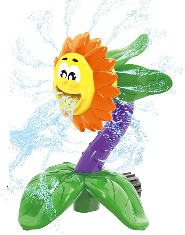 Photo 1 of Kids Sprinklers for Yard Flower Sprinkler Toy for Babies and Toddlers Outdoor Water Toys Backyard Sunflower Sprinkler Toy with Wiggle Tubes Attaches to Garden Hose