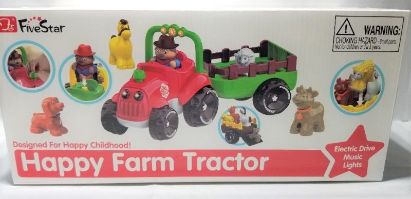 Photo 2 of Farm Tractor Toy Little People Tractor for 3 4 5 6 7 8 Year Old Boys & Girls with Detachable Farmer & Animals, Musical Toys with Light & Animal Sound Effect, Great Gift for Toddlers Kids