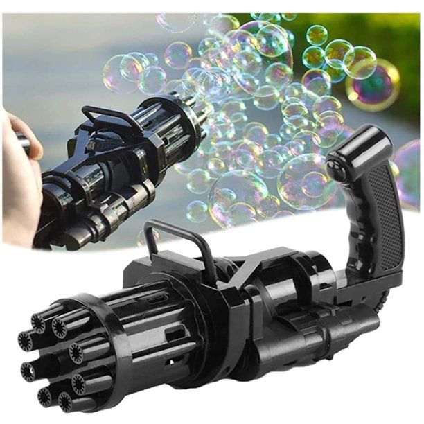 Photo 1 of Gatling Bubble Machine Gun, 2021 Newest ABtakkat 8 Holes Electric Bubble Maker Gun Toys, Gift for Boys and Girls Outdoor