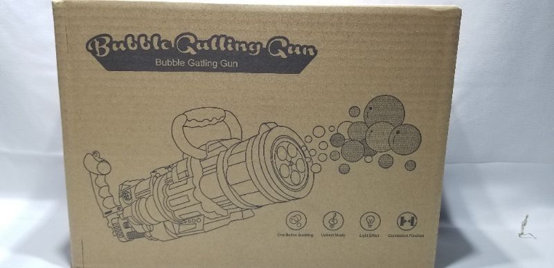 Photo 2 of Gatling Bubble Machine Gun, 2021 Newest ABtakkat 8 Holes Electric Bubble Maker Gun Toys, Gift for Boys and Girls Outdoor