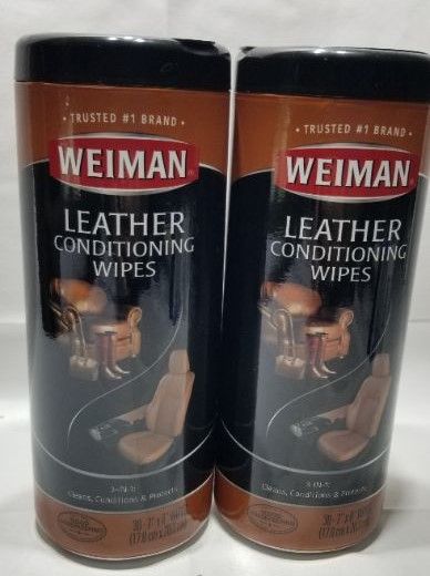 Photo 1 of Weiman Wipes-Non Toxic Clean Condition UV Protection Help Prevent Cracking or Fading of Leather Couches, Car Seats, Shoes, Purses, Clear 30 Count (Limited Edition)