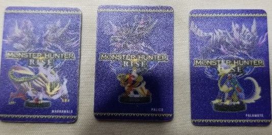 Photo 2 of 3 Pcs Monster Hunter Rise NFC Amiibo Card for Switch/Lite/Wii U, Mh Rise Amiibo Mini Cards(Palamute, Palico, Magnamalo)