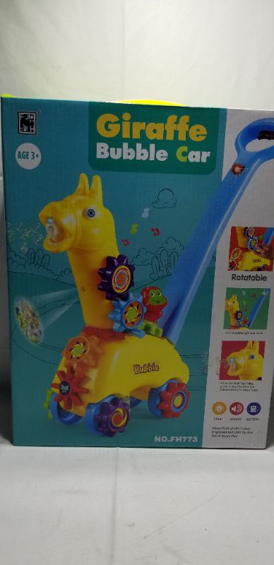 Photo 2 of Bubble Lawn Mower, Toddler Bubble Machine Automatic Anti-Leak Bubble Blower Bubble Maker Lawn Set Include Outdoor Bubble Wand Music Toy Baby Walker-5 Light Projector Bubble