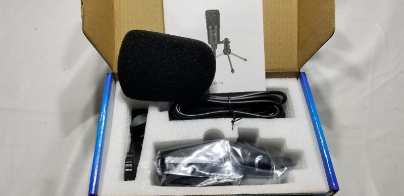 Photo 2 of Imdwimd USB Condenser Microphone for Computer Recording, Plug and Play 192kHZ / 24-Bit Microphone Set with Desktop Tripod for Gaming, Podcasting Compatible with PC PS4 iMac Desktop Laptop