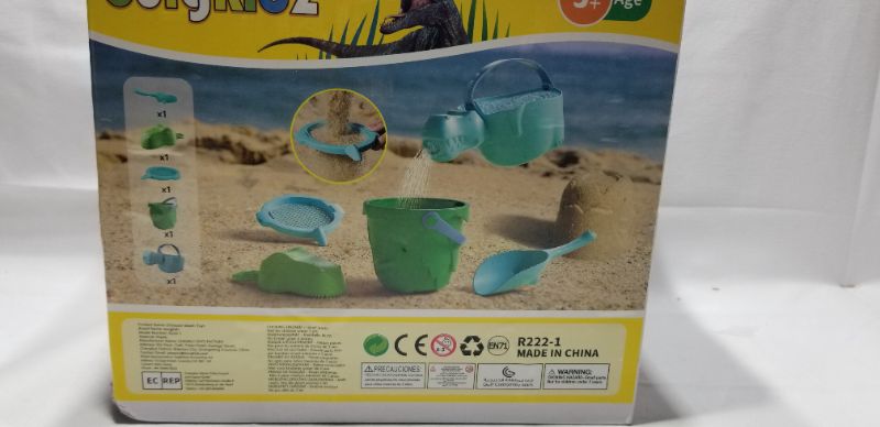 Photo 2 of Burgkidz Sand Toy Snow Toy Set, Dinosaur Beach Toy, Snow Fortress Bucket, Shovels, Rakes, Dinosaur Molds, Indoor Outdoor Toys for Boys Girls, Sand Toy for Kids Ages 2 3 4 5 6