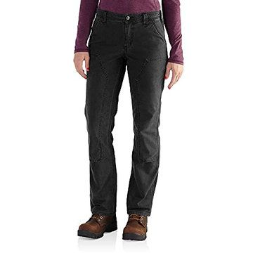 Photo 1 of Carhartt Women's Big Big & Tall Original Fit Crawford Double Front Pant, Black, 18 Tall


