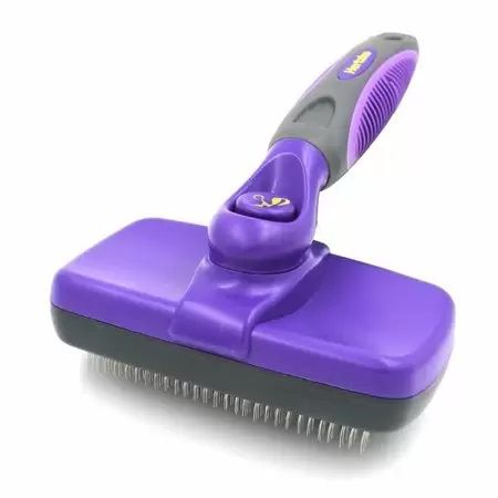 Photo 1 of  Pet Self Clean Slicker Brush by Hertzko - Great Grooming Tool for Small AND  Medium PETS