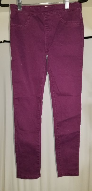 Photo 2 of LEVI'S GIRLS JEANS LEGGINGS, BURGUNDY, SIZE 12