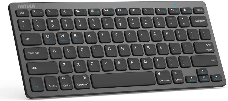 Photo 1 of Arteck Ultra-thin Bluetooth keyboard compatible with 10.2-inch iPad, 9.7-inch iPad Air / iPad, iPad Pro / iPad Mini, iPhone and other Bluetooth-enabled devices, including iOS, Android, Windows, black color