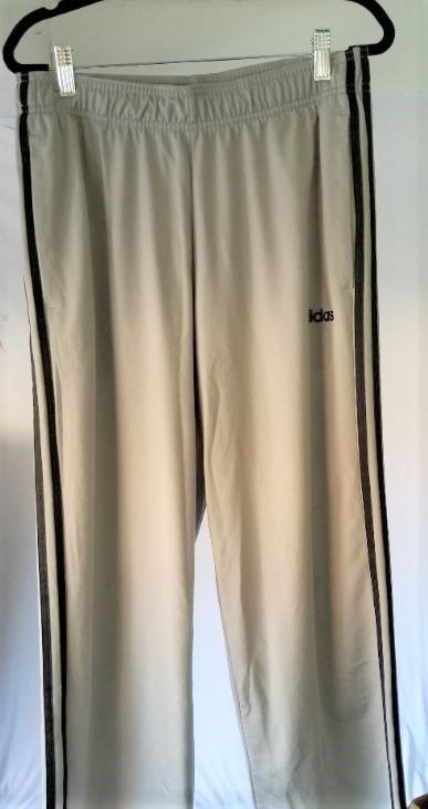 Photo 2 of adidas Men's Essentials 3-Stripes Tricot Track Pants, GRAY, MED