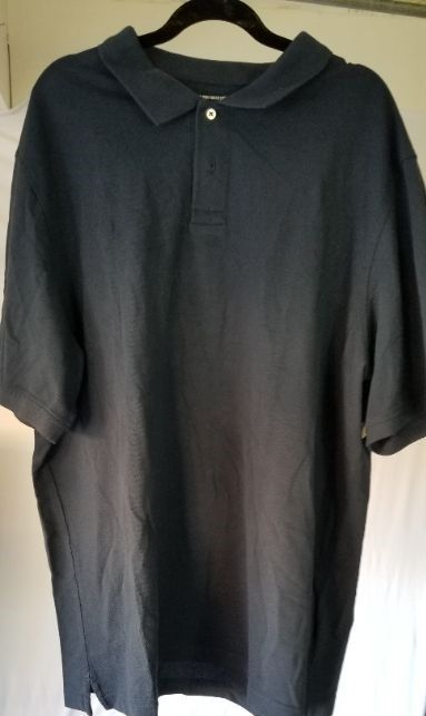 Photo 1 of AMAZON ESSENTIALS COLLARED PULLOVER SHIRT, BLUE, XL