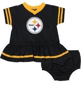 Photo 1 of NFL PITTSBURGH STEELERS Girls Dress and Diaper Cover Outfit Set, 2pc, 0-3 MONTHS