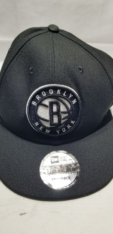 Photo 1 of  New Era Brooklyn Nets 2020 Official Team Color 9FIFTY Adjustable The Snapback Hat Black Cap