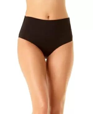 Photo 1 of Anne Cole High-Waist Bikini Bottoms Women's Swimsuit, BLACK, LG