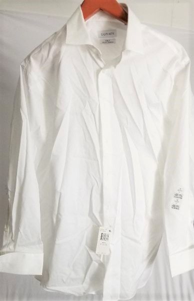 Photo 1 of  Calvin Klein Men's Regular Fit Non Iron Solid Shirt, White, 17/32-33