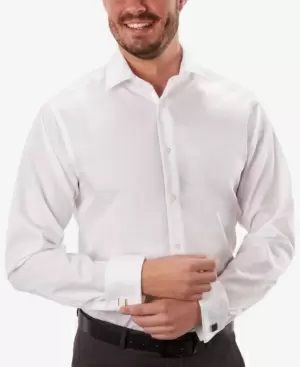 Photo 1 of  Calvin Klein Men's Regular Fit Non Iron Solid Shirt, White, 17/32-33