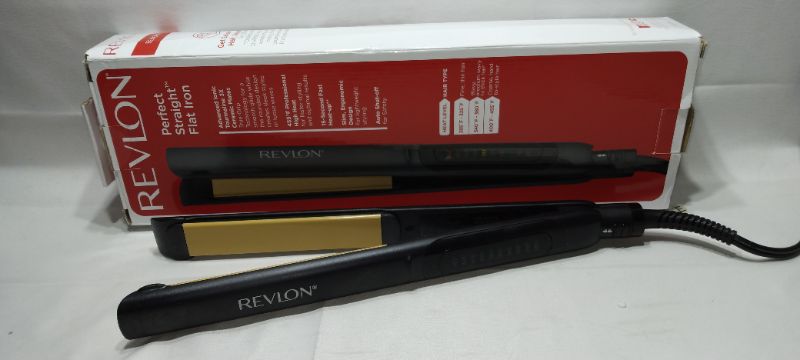 Photo 1 of .Revlon Perfect Heat Ceramic Extra Long 1" Flat Iron, Black