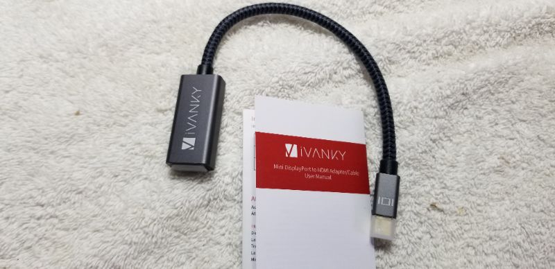 Photo 2 of iVANKY Mini DisplayPort to HDMI Adapter, Gray, Mini DP to HDMI Adapter