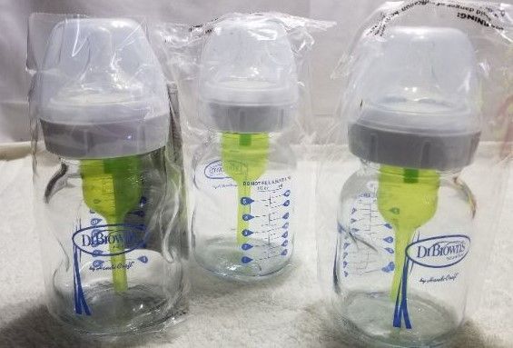 Photo 1 of Dr. Brown's Options + Wide Neck Bottle, Level 1 Nipple, 5 Ounce (3 Count)