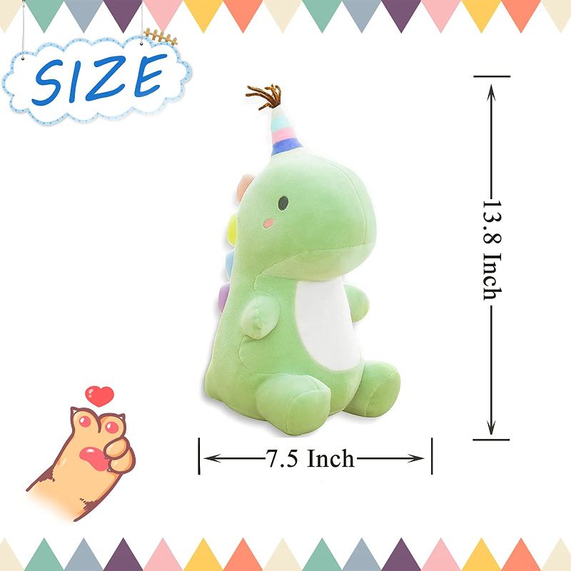 Photo 1 of 1Pcs Dinosaur Plush Toys, Cute Stuffed Animal Toy, Soft Dinosaurs Plush Doll Gifts for Kids Toddlers Adults Birthday Gifts Perfect Present (Green)
