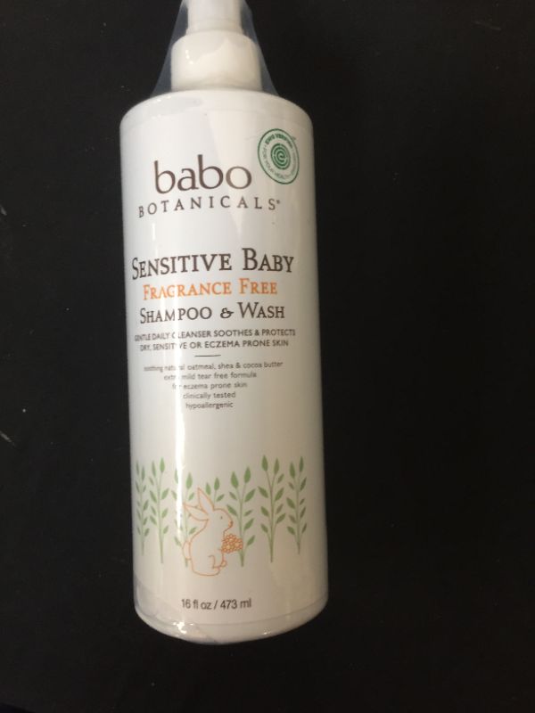 Photo 1 of Babo Botanicals Sensitive 2-in-1 Fragrance Free Baby Shampoo & Wash - 16 fl oz