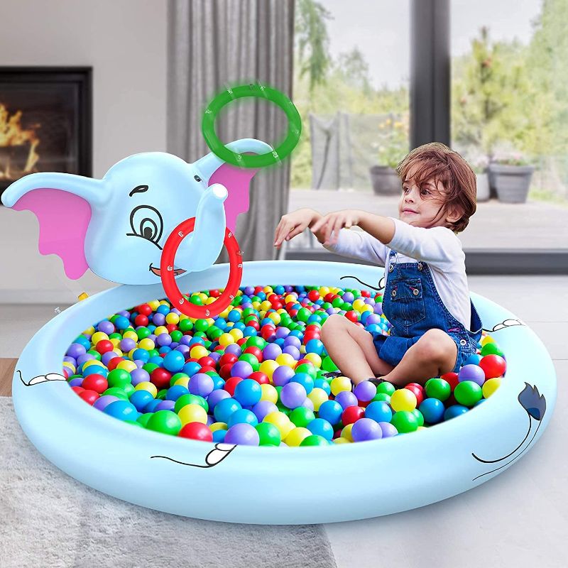 Photo 1 of AOLUXLM Sprinkler Pad - Toddler Inflatable Sprinkler Pool, Water Sprinkler Pad for Kids,Wading Swimming Outdoor Water Toy for Boys & Girls Age 3 4 5 6 Years Old
