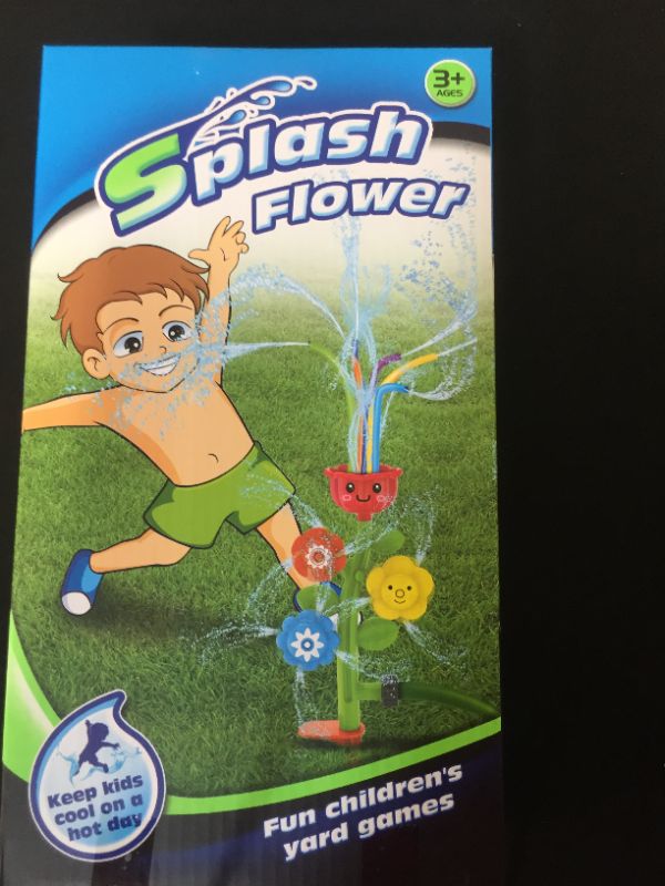 Photo 2 of Chuchik Outdoor Water Spray Sprinkler for Kids and Toddlers - Cute Lawn Spinning Flower Kids Sprinkler w/ Wiggle Tubes - Splashing Fun for Summer Days - Attaches to Garden Hose - Age 3+