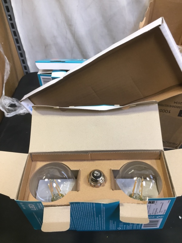 Photo 1 of Bulbright 3Pack Half Chrome Retro LED Filament Bulb G25/G80 6W Edison Bulb, Silver Bowl Tipped, E26 Base, Soft Warm White 2700K, 60W Equivalent, Dimmable 