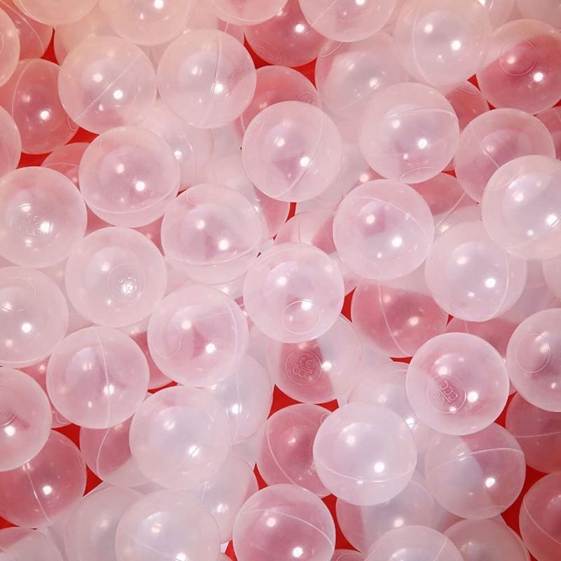Photo 1 of bulk PlayMaty Clear Ball Pool Pit Balls - Phthalate Free BPA Free Plastic Ocean Balls for Kids Swim Pit Fun Toys for Toddlers and Baby Playhouse Play Tent Playpen Pool Party Decoration
