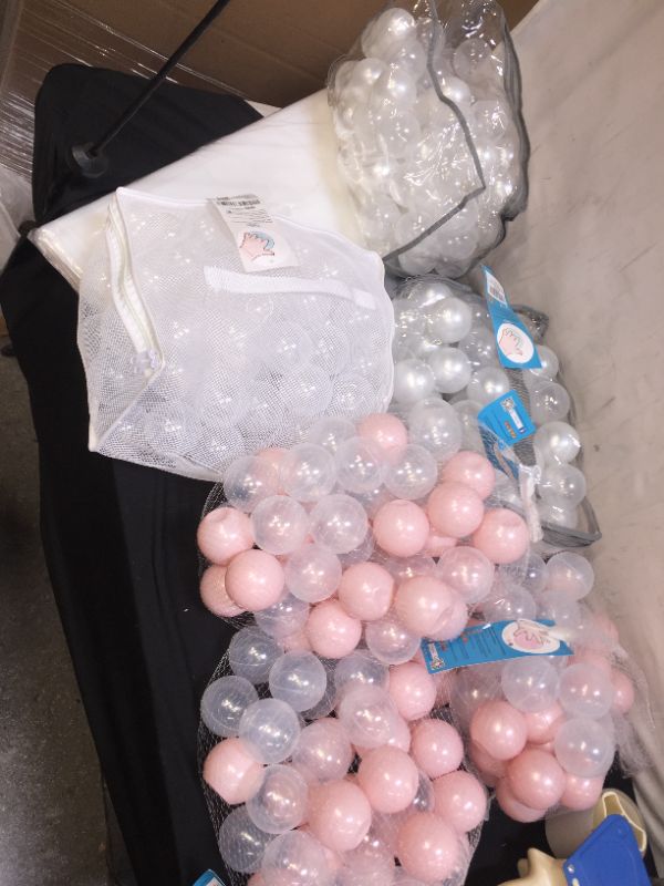 Photo 1 of bulk PlayMaty Clear Ball Pool Pit Balls - Phthalate Free BPA Free Plastic Ocean Balls for Kids Swim Pit Fun Toys for Toddlers and Baby Playhouse Play Tent Playpen Pool Party Decoration
