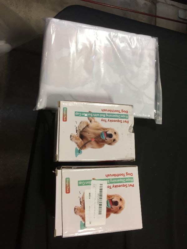 Photo 1 of 2 PACK OF DOG SQUEAKY TOY AND SHOWER CURTAIN BUNDLE 