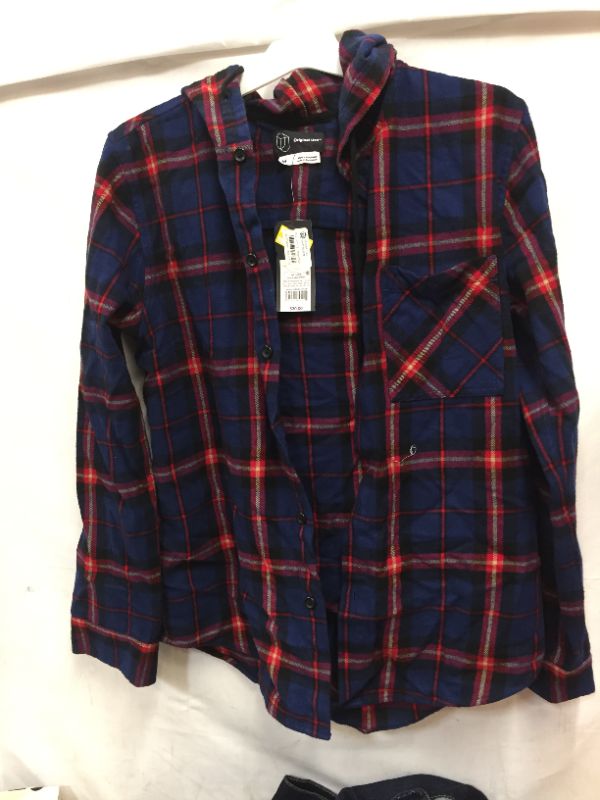 Photo 2 of Men's Plaid Hooded Flannel Long Sleeve Button-Down Shirt - Original Use Xavier N MEDIUM 
