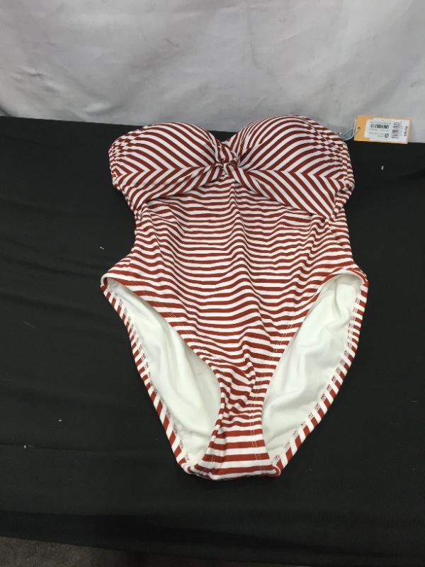 Photo 2 of Kona Sol M Red/White Striped One Piece M 8-10 Swim Suit removable straps 
