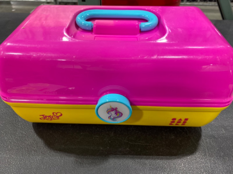 Photo 2 of Caboodles Jojo Siwa - On-the-go Girl Costmetic Organizer Make-up & Accessory Carry Case Includes Jojo Siwa Bow, Pink Over Yellow
