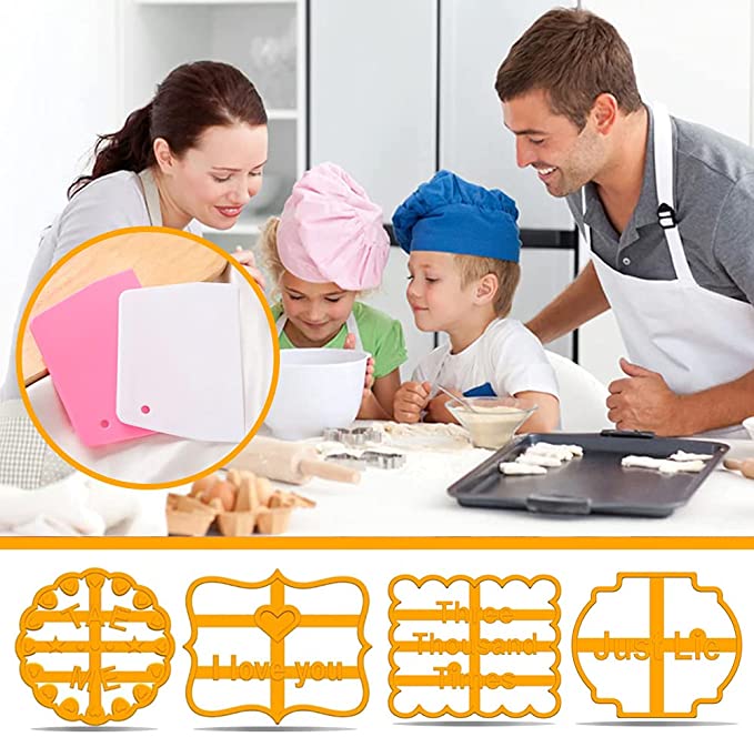 Photo 1 of 2PC LOT
4PCS Funny Cookie Moulds Set for Baking Cookie Molds with Wish Words Baking Diy Cookie cutters Biscuit Grinding Tool Suitable for Kitchen DIY for Friends and Party
2 COUNT, 8PCS