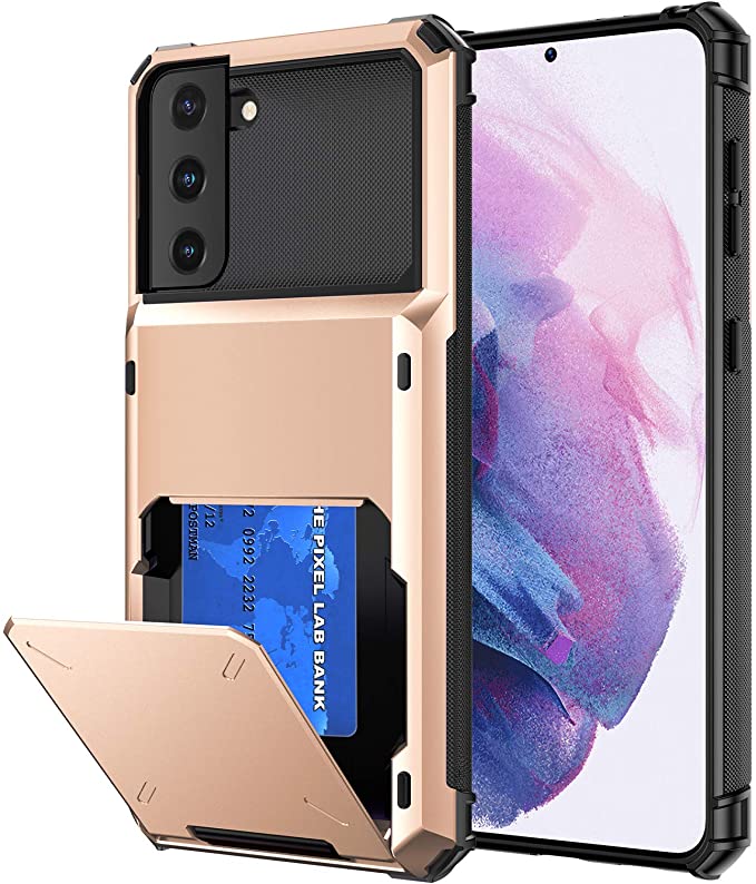 Photo 1 of 2PC LOT
Maxdara Case for Galaxy S21 Plus Wallet Case with Credit Card Holder Dual Layer Protection Shockproof Soft Bumper Credit Card Case for Samsung Galaxy S21 Plus 6.7 inches (Rosegold), 2 COUNT