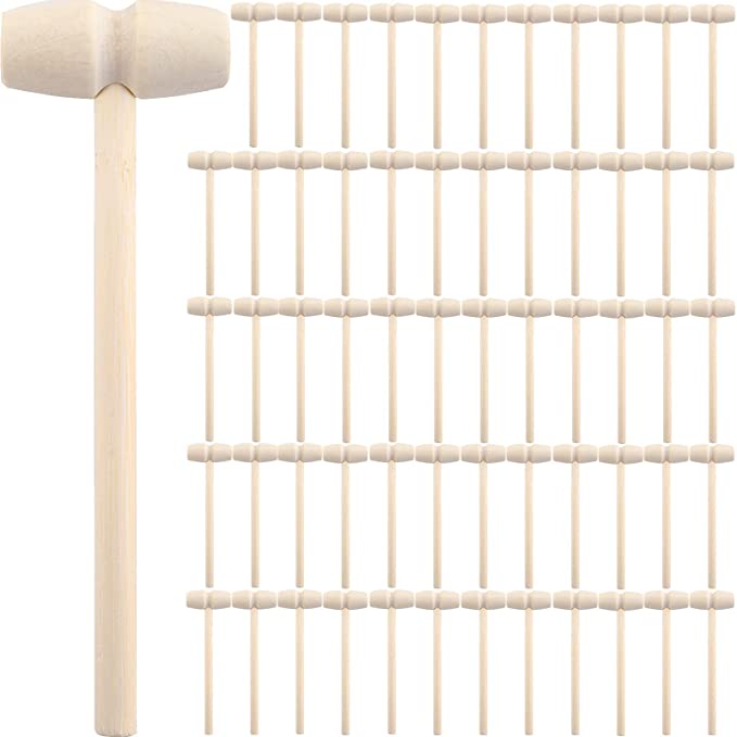 Photo 2 of 2PC LOT
YTWANG Bobbins Accessory (25 grids with Bobbins)

WUWEOT 60 Pack Mini Wooden Hammer Mallet, 5.6" Pounding Toy Educational Tool for Kids Boys Girls, Ideal for Cracking Seafood and Chocolate
