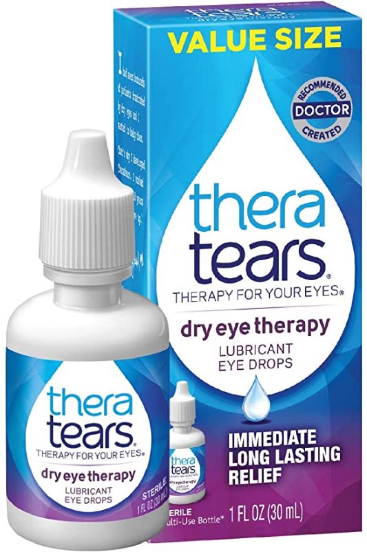 Photo 1 of 2PC LOT
Thera Tears Eye Drops for Dry Eyes, Dry Eye Therapy Lubricant Eyedrops, Provides Long Lasting Relief, 30 mL, 1 Fl Oz (Pack of 1) Value Size, 
2 COUNT, FACTORY SEALED 
EXP 02/2023