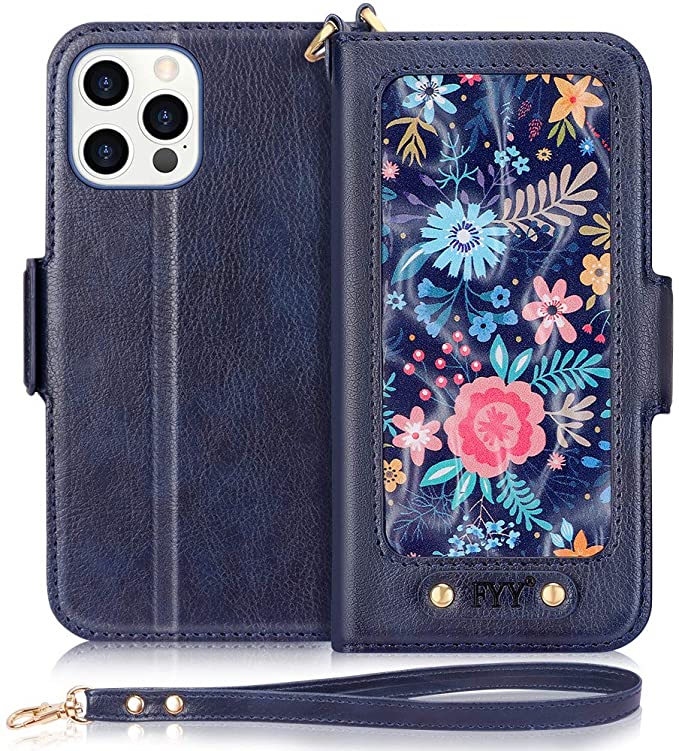 Photo 1 of 2PC LOT
FYY Case Compatible with iPhone 12 Pro Max 5G 6.7", [Kickstand Feature] Luxury PU Leather Wallet Case Flip Folio Cover with [Card Slots][Wrist Strap][Note Pocket] for iPhone 12 Pro Max 5G 6.7" Navy, 2 COUNT