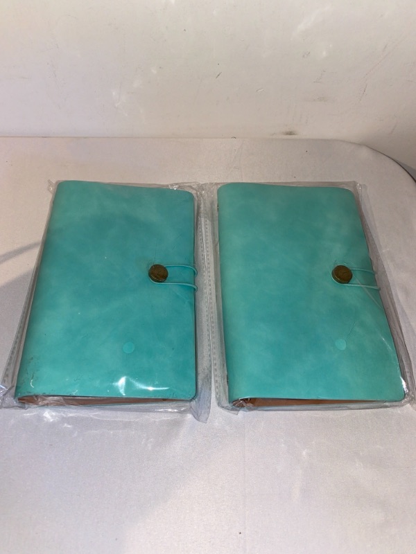 Photo 2 of 2PC LOT
A6 Binder Mini Binder - Leather Notebook Small Binder Refillable Journals A6 Padfolio 6 Ring Binder Lanner Cover Inches Personal Planner Binder for Women, TEAL, 2 COUNT