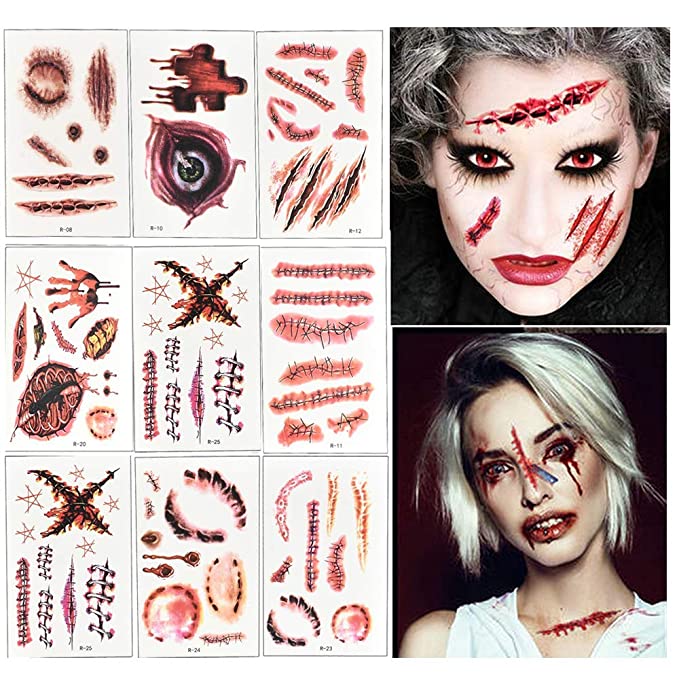 Photo 1 of 3PC LOT
30 pcs Temporary Tattoo Sticker Zombie Horror bat Terror Wound Realistic Blood Injury Scar Tattoo Sticker For Halloween Makeup Props, 2 COUNT

Acrylic First Holy Communion Cake Topper for Baptism Christening First Communion Baby Shower Christian P