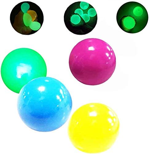 Photo 1 of 2PC LOT
MuiSci Sticky Balls, 4pcs Glowing Stress Relief Balls for Ceiling, Sticky Wall Balls Glow Stress Relief Toys for Children and Adults, 2 COUNT