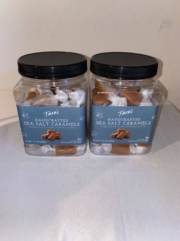 Photo 2 of 2PC LOT
Tara's All Natural Handcrafted Gourmet Sea Salt Caramel: Small Batch, Kettle Cooked, Creamy & Individually Wrapped - 11.5 Ounce, 2 COUNT
EXP 12/20/2021