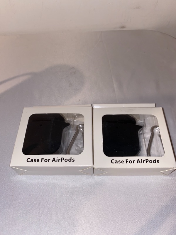 Photo 2 of 2PC LOT
Jiarusing Airpods Case Cover, Protective Silicone AirPods Skin Accessories Military Drop Tested Kit Cover Compatible AirPods 1&2 Charging Case with Carabiner+Strap+Earhook [Front LED Visible], 2 COUNT