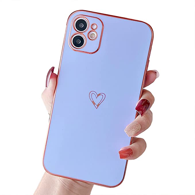 Photo 2 of 2PC LOT
Jmltech Compatible with iPhone 11 Case Cute Chic Slim Thin Camera Protection Case for Women Girly Sw EET Heart Pattern Aesthetic Soft Silicone Flexible Phone Case for iPhone 11 6.1 Inch Purple, 2 COUNT 